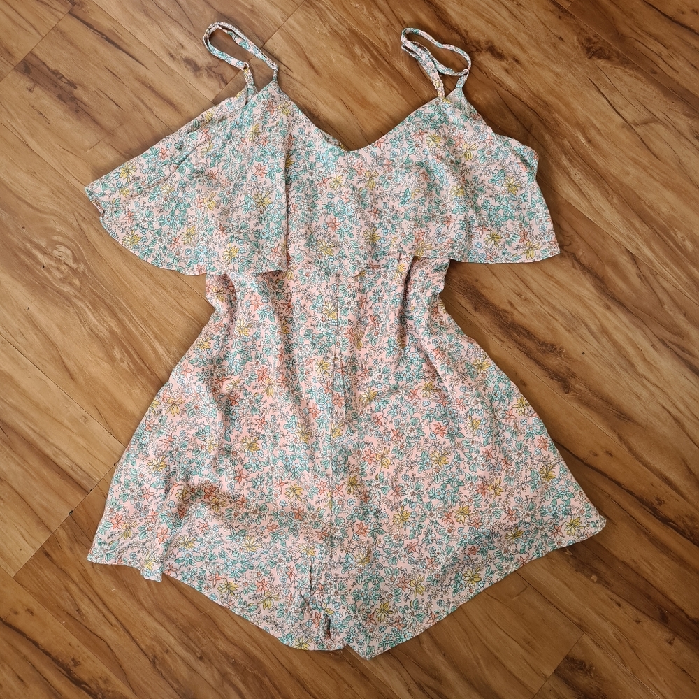 HARPEN & ME 8 Multicoloured Floral Spring Summer Flower Jumpsuit Romper Dress - Picture 1 of 4